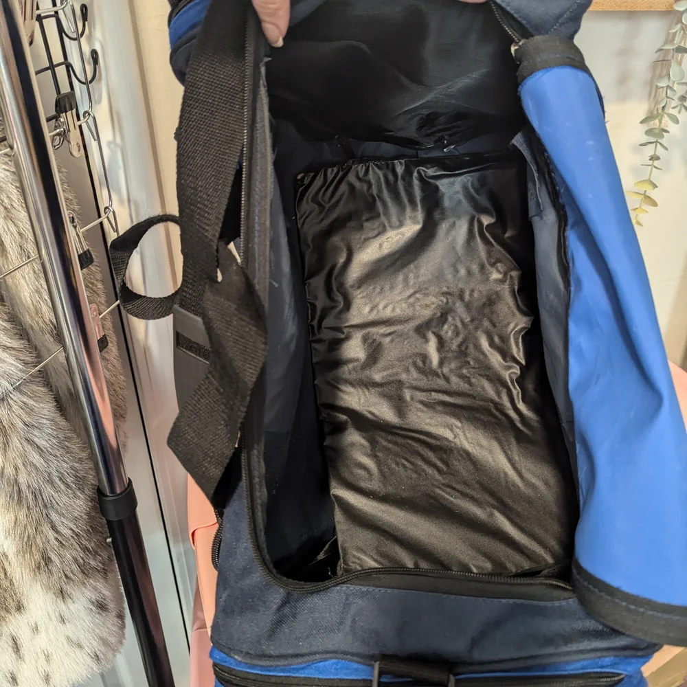 Navy Duffel Bag with Signature Design